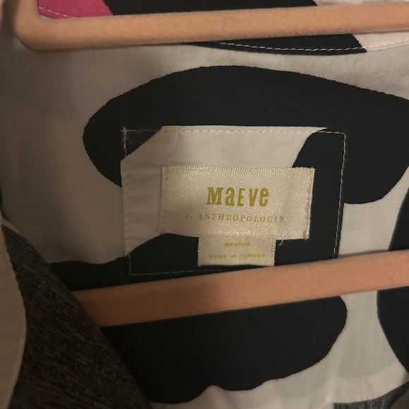 Anthropologie Maeve Bettina Tiered Shirt Dress Floral - Picture 5 of 5